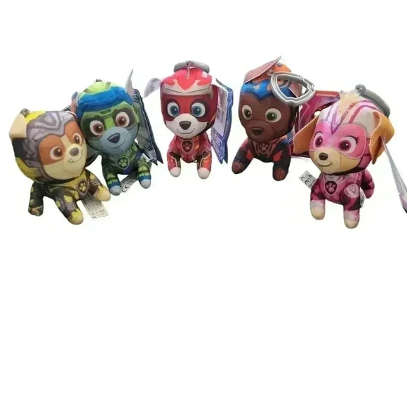 PAW Patrol: The Mighty Movie, 4-Inch Tall Mighty Pups x5 w Clips - Picture 1 of 3